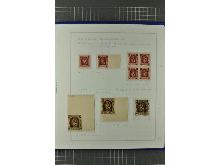1921/34, postfrische, ungebrauchte und gestempelte, startk spezialisierte Sammlung ab Mi.-Nr. 53, bis auf Mr.-Nr. 134 kpl. bi