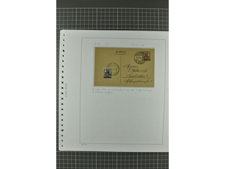 1920/21, 3bändige Sammlung mit ca. 180 Briefen und Karten ab den Armeepostämtern, dabei Mischfrankaturen mit Dt.Reich, Wertbr