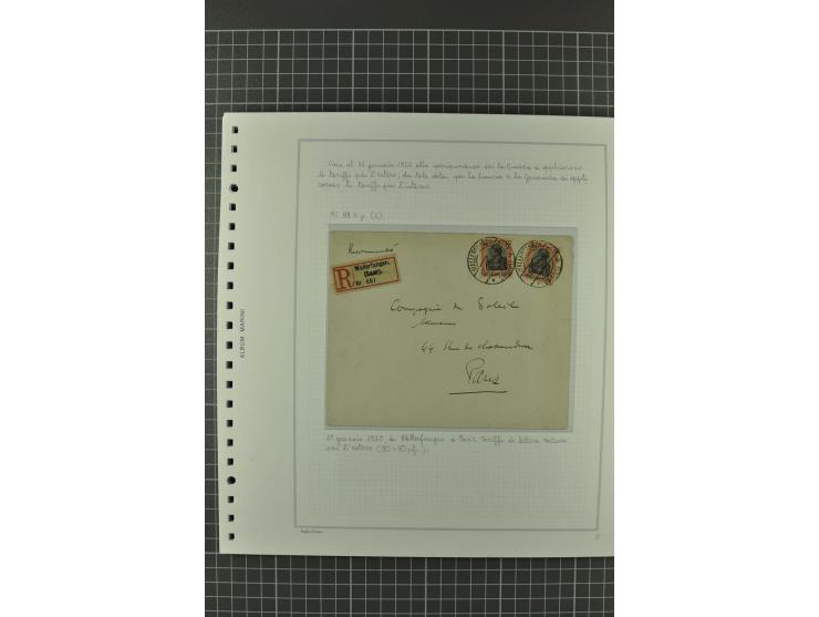 1920/21, 3bändige Sammlung mit ca. 180 Briefen und Karten ab den Armeepostämtern, dabei Mischfrankaturen mit Dt.Reich, Wertbr