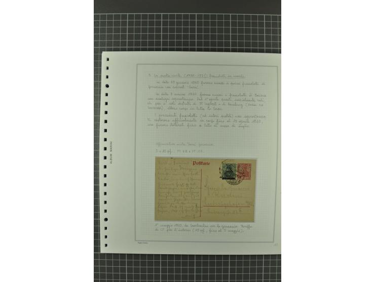1920/21, 3bändige Sammlung mit ca. 180 Briefen und Karten ab den Armeepostämtern, dabei Mischfrankaturen mit Dt.Reich, Wertbr
