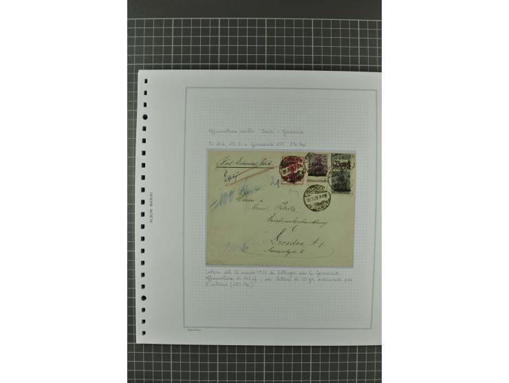1920/21, 3bändige Sammlung mit ca. 180 Briefen und Karten ab den Armeepostämtern, dabei Mischfrankaturen mit Dt.Reich, Wertbr