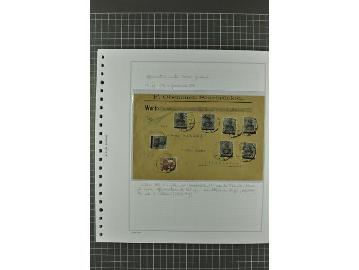 1920/21, 3bändige Sammlung mit ca. 180 Briefen und Karten ab den Armeepostämtern, dabei Mischfrankaturen mit Dt.Reich, Wertbr