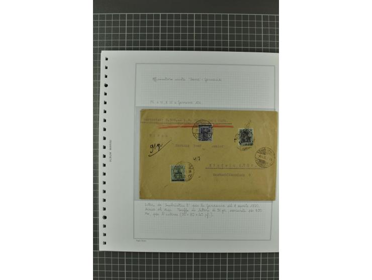 1920/21, 3bändige Sammlung mit ca. 180 Briefen und Karten ab den Armeepostämtern, dabei Mischfrankaturen mit Dt.Reich, Wertbr