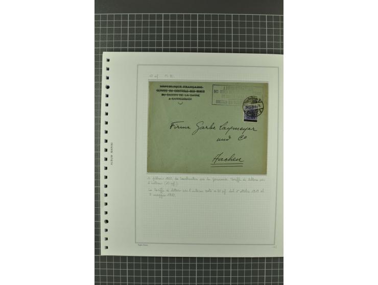 1920/21, 3bändige Sammlung mit ca. 180 Briefen und Karten ab den Armeepostämtern, dabei Mischfrankaturen mit Dt.Reich, Wertbr