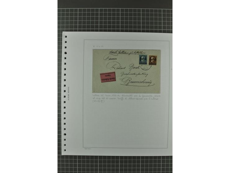 1920/21, 3bändige Sammlung mit ca. 180 Briefen und Karten ab den Armeepostämtern, dabei Mischfrankaturen mit Dt.Reich, Wertbr