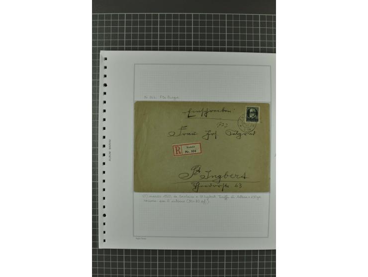 1920/21, 3bändige Sammlung mit ca. 180 Briefen und Karten ab den Armeepostämtern, dabei Mischfrankaturen mit Dt.Reich, Wertbr