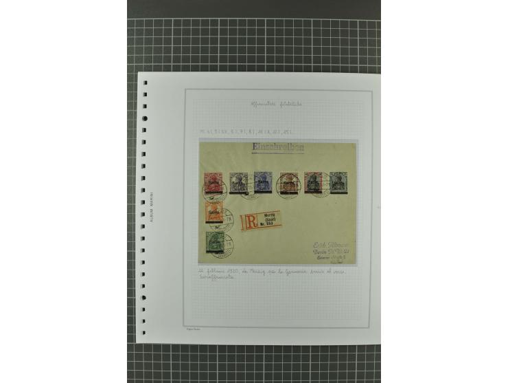 1920/21, 3bändige Sammlung mit ca. 180 Briefen und Karten ab den Armeepostämtern, dabei Mischfrankaturen mit Dt.Reich, Wertbr