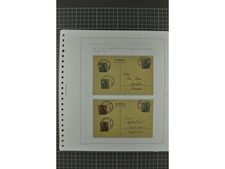 1920/21, 3bändige Sammlung mit ca. 180 Briefen und Karten ab den Armeepostämtern, dabei Mischfrankaturen mit Dt.Reich, Wertbr