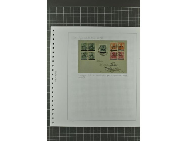 1920/21, 3bändige Sammlung mit ca. 180 Briefen und Karten ab den Armeepostämtern, dabei Mischfrankaturen mit Dt.Reich, Wertbr