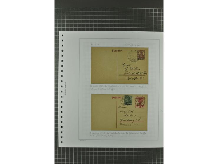 1920/21, 3bändige Sammlung mit ca. 180 Briefen und Karten ab den Armeepostämtern, dabei Mischfrankaturen mit Dt.Reich, Wertbr