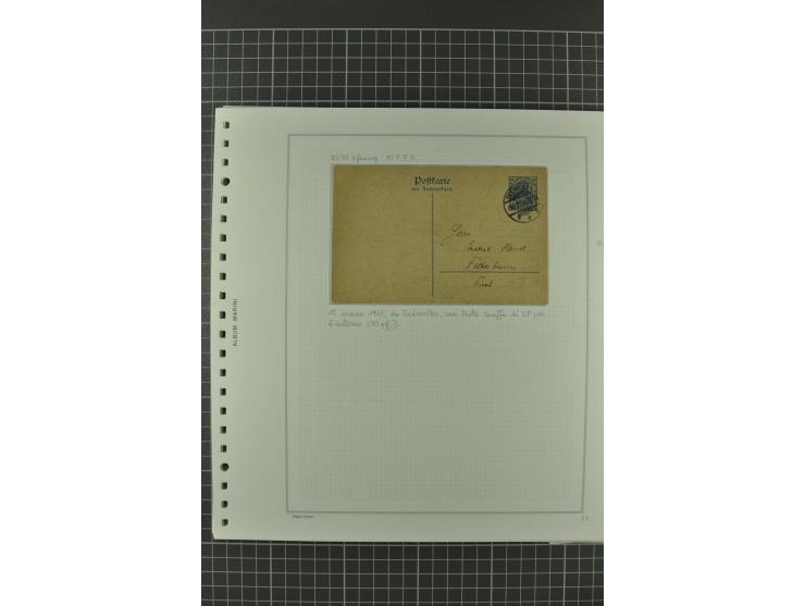 1920/21, 3bändige Sammlung mit ca. 180 Briefen und Karten ab den Armeepostämtern, dabei Mischfrankaturen mit Dt.Reich, Wertbr