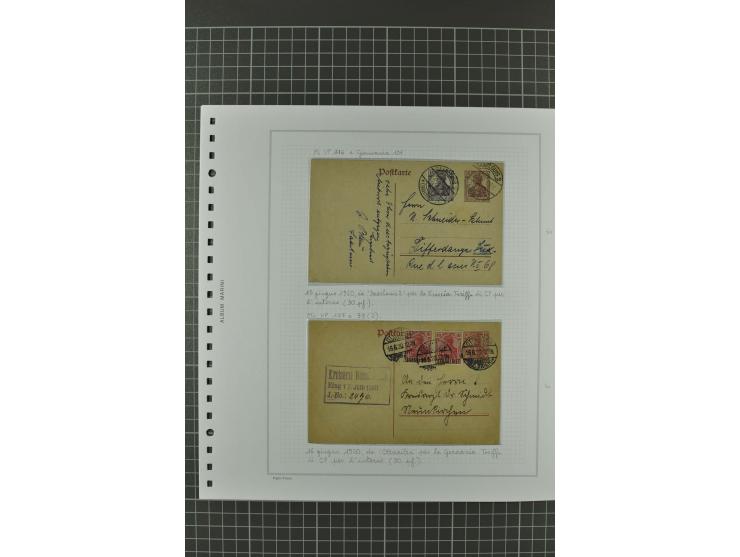1920/21, 3bändige Sammlung mit ca. 180 Briefen und Karten ab den Armeepostämtern, dabei Mischfrankaturen mit Dt.Reich, Wertbr