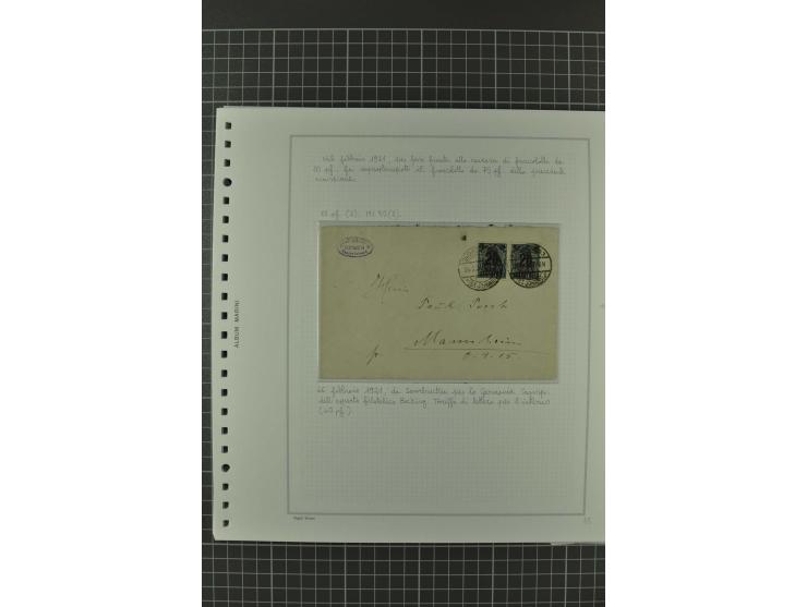 1920/21, 3bändige Sammlung mit ca. 180 Briefen und Karten ab den Armeepostämtern, dabei Mischfrankaturen mit Dt.Reich, Wertbr