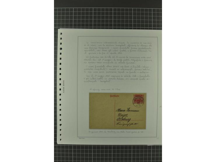 1920/21, 3bändige Sammlung mit ca. 180 Briefen und Karten ab den Armeepostämtern, dabei Mischfrankaturen mit Dt.Reich, Wertbr