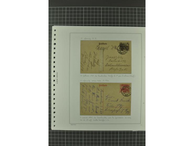 1920/21, 3bändige Sammlung mit ca. 180 Briefen und Karten ab den Armeepostämtern, dabei Mischfrankaturen mit Dt.Reich, Wertbr