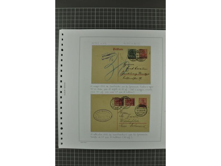 1920/21, 3bändige Sammlung mit ca. 180 Briefen und Karten ab den Armeepostämtern, dabei Mischfrankaturen mit Dt.Reich, Wertbr