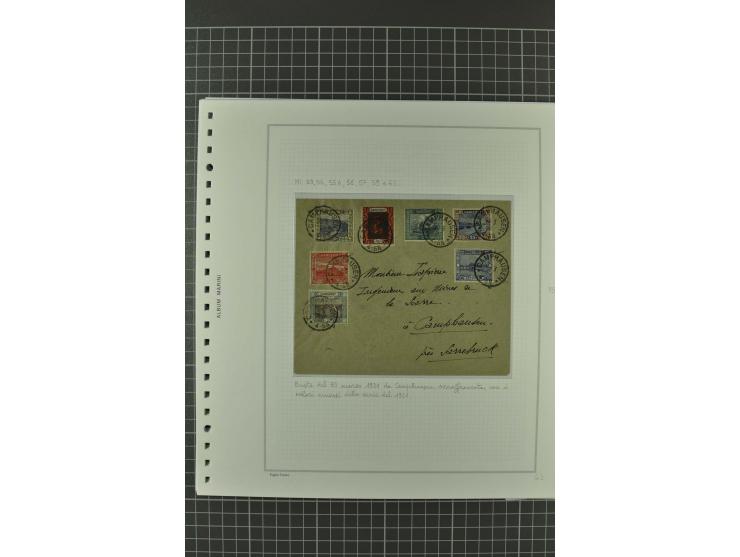 1920/21, 3bändige Sammlung mit ca. 180 Briefen und Karten ab den Armeepostämtern, dabei Mischfrankaturen mit Dt.Reich, Wertbr