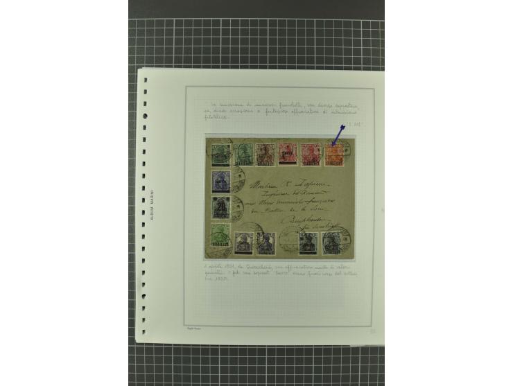 1920/21, 3bändige Sammlung mit ca. 180 Briefen und Karten ab den Armeepostämtern, dabei Mischfrankaturen mit Dt.Reich, Wertbr