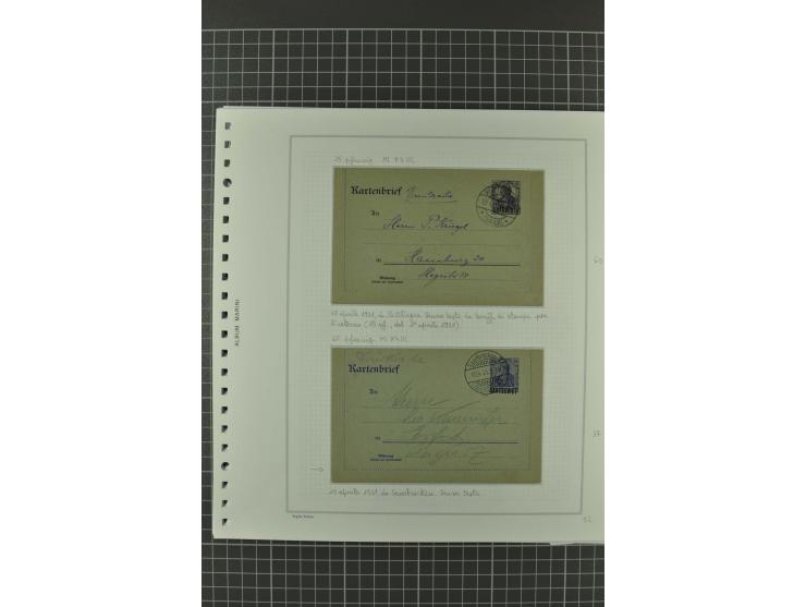 1920/21, 3bändige Sammlung mit ca. 180 Briefen und Karten ab den Armeepostämtern, dabei Mischfrankaturen mit Dt.Reich, Wertbr
