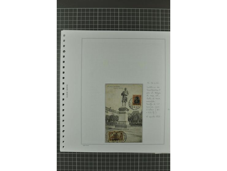 1920/21, 3bändige Sammlung mit ca. 180 Briefen und Karten ab den Armeepostämtern, dabei Mischfrankaturen mit Dt.Reich, Wertbr