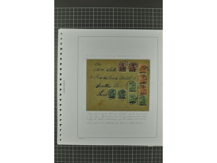 1920/21, 3bändige Sammlung mit ca. 180 Briefen und Karten ab den Armeepostämtern, dabei Mischfrankaturen mit Dt.Reich, Wertbr