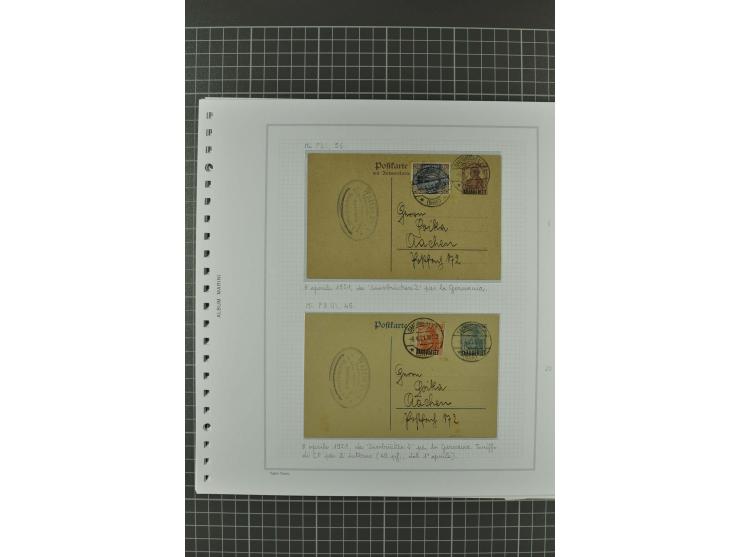1920/21, 3bändige Sammlung mit ca. 180 Briefen und Karten ab den Armeepostämtern, dabei Mischfrankaturen mit Dt.Reich, Wertbr