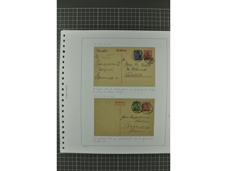 1920/21, 3bändige Sammlung mit ca. 180 Briefen und Karten ab den Armeepostämtern, dabei Mischfrankaturen mit Dt.Reich, Wertbr