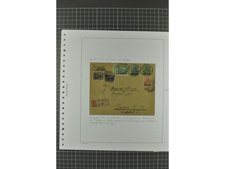 1920/21, 3bändige Sammlung mit ca. 180 Briefen und Karten ab den Armeepostämtern, dabei Mischfrankaturen mit Dt.Reich, Wertbr