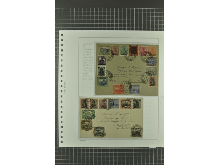 1920/21, 3bändige Sammlung mit ca. 180 Briefen und Karten ab den Armeepostämtern, dabei Mischfrankaturen mit Dt.Reich, Wertbr