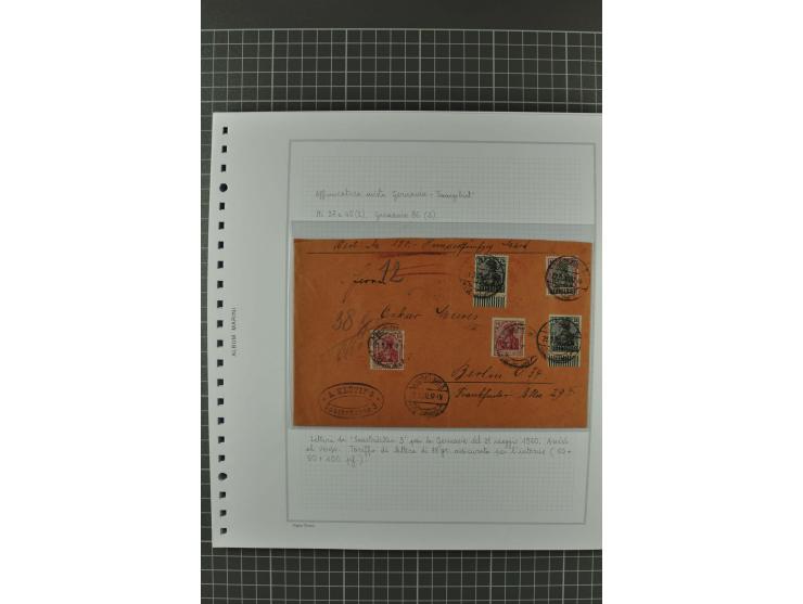1920/21, 3bändige Sammlung mit ca. 180 Briefen und Karten ab den Armeepostämtern, dabei Mischfrankaturen mit Dt.Reich, Wertbr