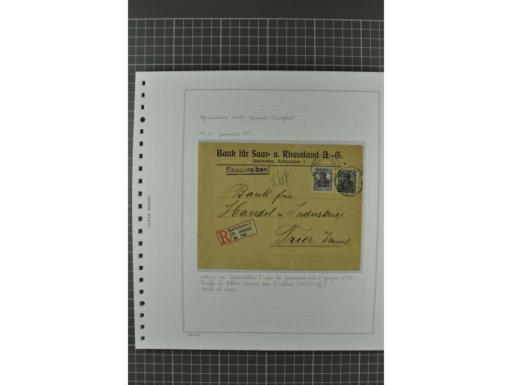 1920/21, 3bändige Sammlung mit ca. 180 Briefen und Karten ab den Armeepostämtern, dabei Mischfrankaturen mit Dt.Reich, Wertbr