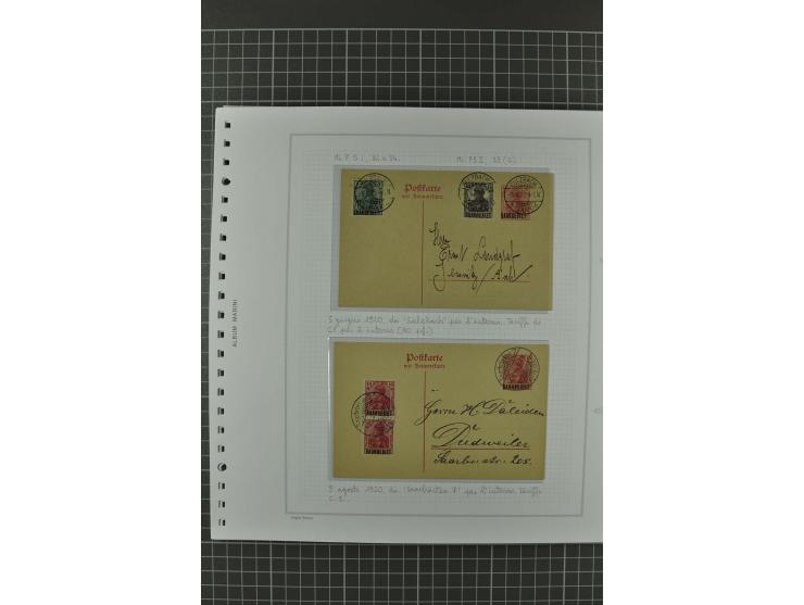 1920/21, 3bändige Sammlung mit ca. 180 Briefen und Karten ab den Armeepostämtern, dabei Mischfrankaturen mit Dt.Reich, Wertbr