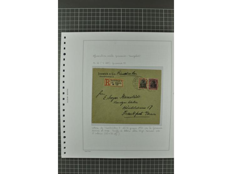 1920/21, 3bändige Sammlung mit ca. 180 Briefen und Karten ab den Armeepostämtern, dabei Mischfrankaturen mit Dt.Reich, Wertbr