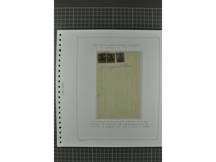1920/21, 3bändige Sammlung mit ca. 180 Briefen und Karten ab den Armeepostämtern, dabei Mischfrankaturen mit Dt.Reich, Wertbr