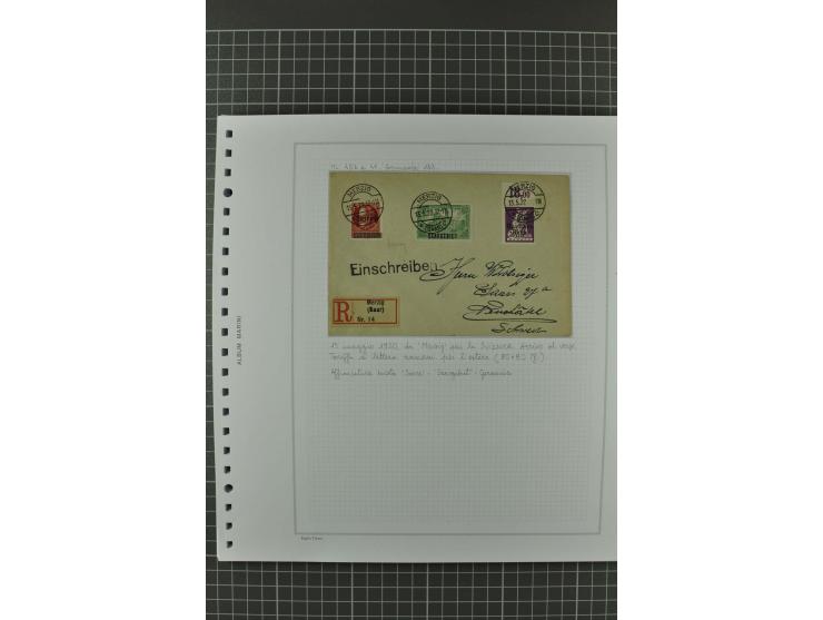 1920/21, 3bändige Sammlung mit ca. 180 Briefen und Karten ab den Armeepostämtern, dabei Mischfrankaturen mit Dt.Reich, Wertbr