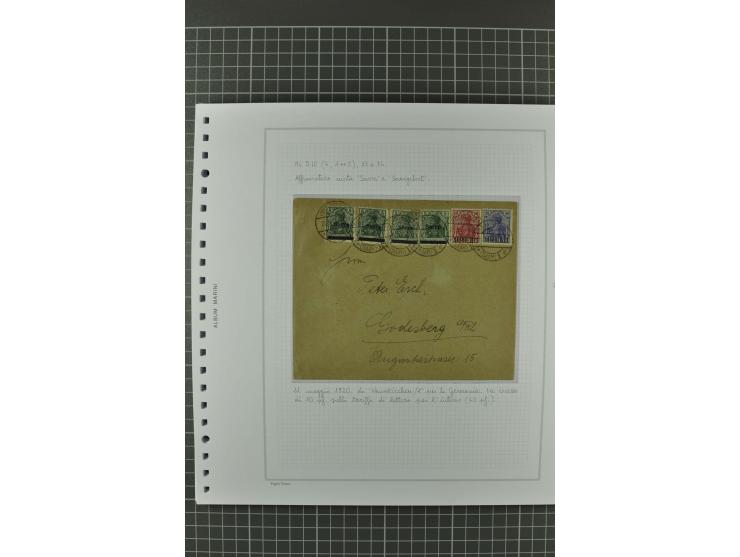 1920/21, 3bändige Sammlung mit ca. 180 Briefen und Karten ab den Armeepostämtern, dabei Mischfrankaturen mit Dt.Reich, Wertbr