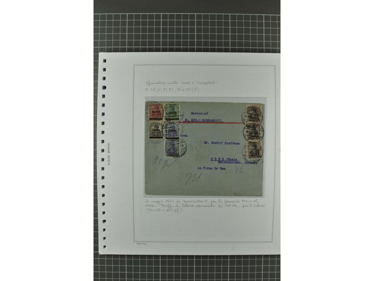 1920/21, 3bändige Sammlung mit ca. 180 Briefen und Karten ab den Armeepostämtern, dabei Mischfrankaturen mit Dt.Reich, Wertbr