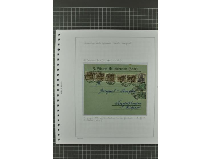 1920/21, 3bändige Sammlung mit ca. 180 Briefen und Karten ab den Armeepostämtern, dabei Mischfrankaturen mit Dt.Reich, Wertbr