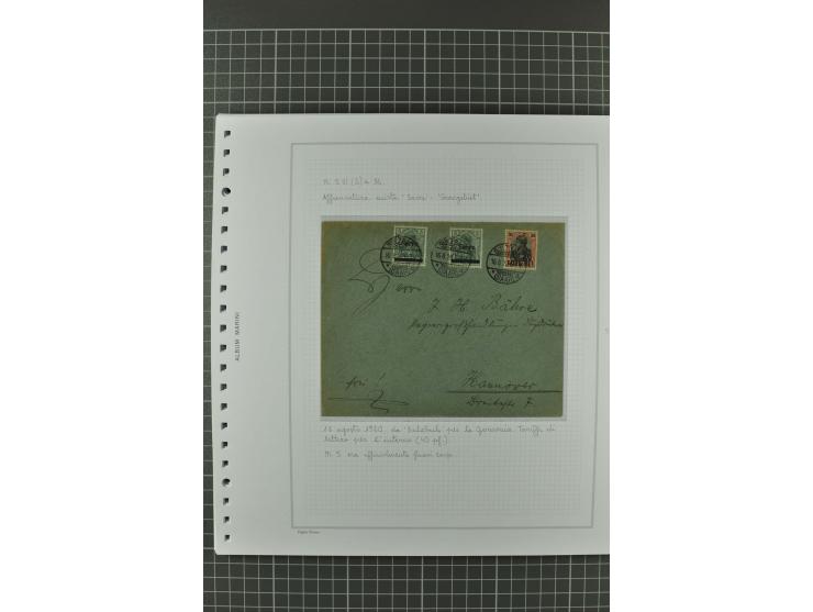 1920/21, 3bändige Sammlung mit ca. 180 Briefen und Karten ab den Armeepostämtern, dabei Mischfrankaturen mit Dt.Reich, Wertbr