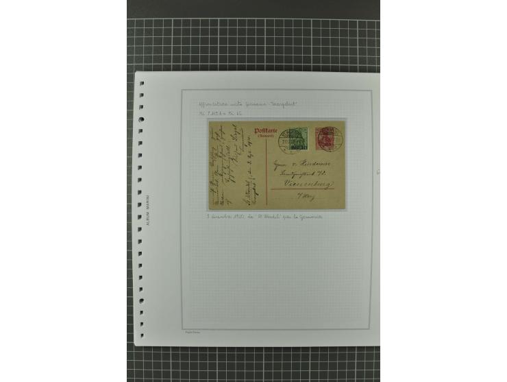 1920/21, 3bändige Sammlung mit ca. 180 Briefen und Karten ab den Armeepostämtern, dabei Mischfrankaturen mit Dt.Reich, Wertbr