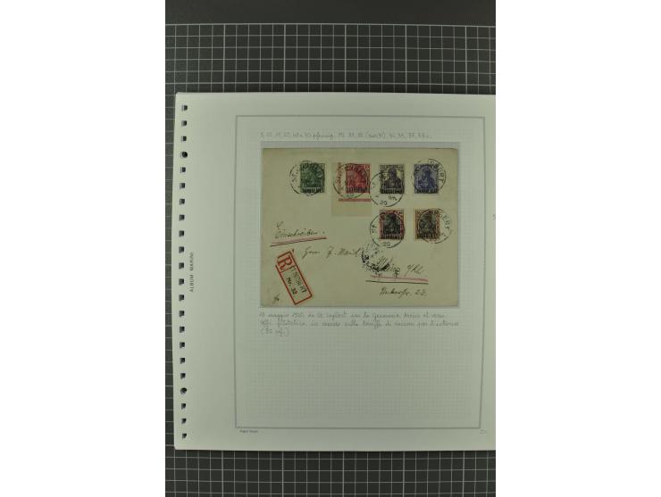 1920/21, 3bändige Sammlung mit ca. 180 Briefen und Karten ab den Armeepostämtern, dabei Mischfrankaturen mit Dt.Reich, Wertbr