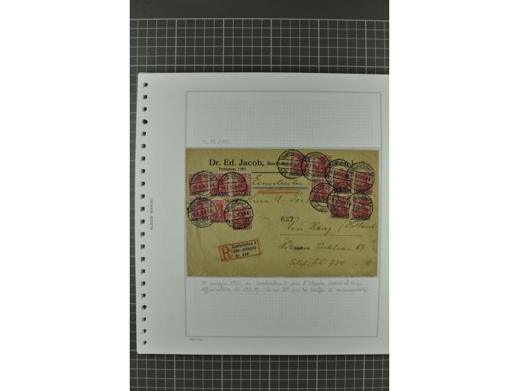1920/21, 3bändige Sammlung mit ca. 180 Briefen und Karten ab den Armeepostämtern, dabei Mischfrankaturen mit Dt.Reich, Wertbr