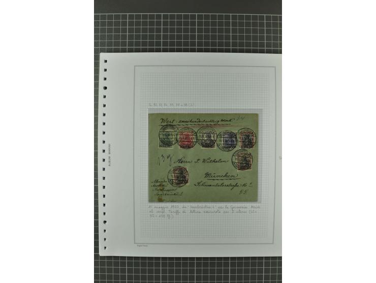 1920/21, 3bändige Sammlung mit ca. 180 Briefen und Karten ab den Armeepostämtern, dabei Mischfrankaturen mit Dt.Reich, Wertbr