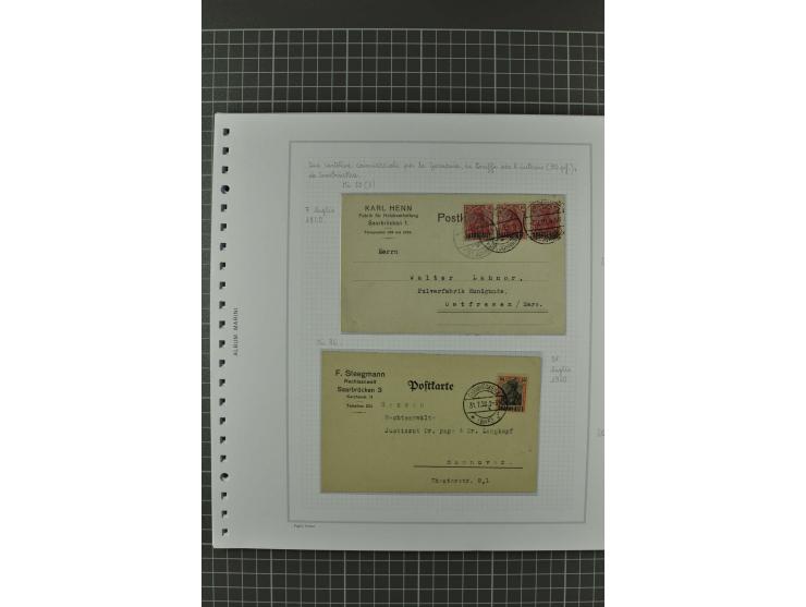 1920/21, 3bändige Sammlung mit ca. 180 Briefen und Karten ab den Armeepostämtern, dabei Mischfrankaturen mit Dt.Reich, Wertbr