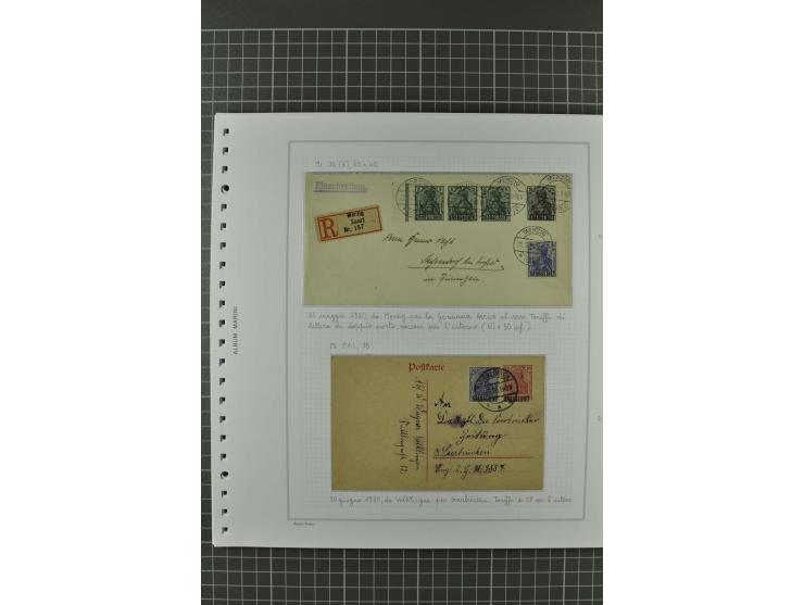 1920/21, 3bändige Sammlung mit ca. 180 Briefen und Karten ab den Armeepostämtern, dabei Mischfrankaturen mit Dt.Reich, Wertbr