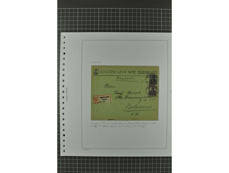 1920/21, 3bändige Sammlung mit ca. 180 Briefen und Karten ab den Armeepostämtern, dabei Mischfrankaturen mit Dt.Reich, Wertbr