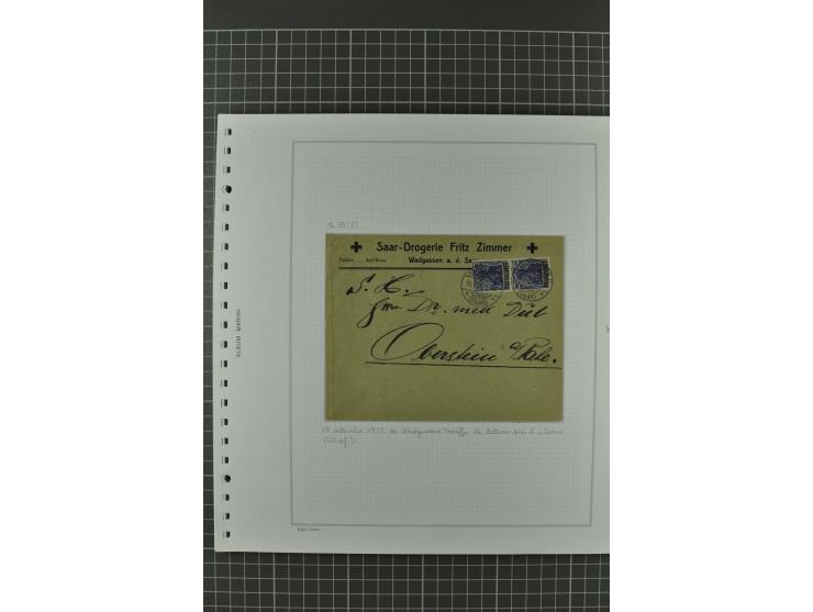 1920/21, 3bändige Sammlung mit ca. 180 Briefen und Karten ab den Armeepostämtern, dabei Mischfrankaturen mit Dt.Reich, Wertbr