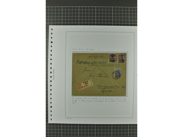 1920/21, 3bändige Sammlung mit ca. 180 Briefen und Karten ab den Armeepostämtern, dabei Mischfrankaturen mit Dt.Reich, Wertbr