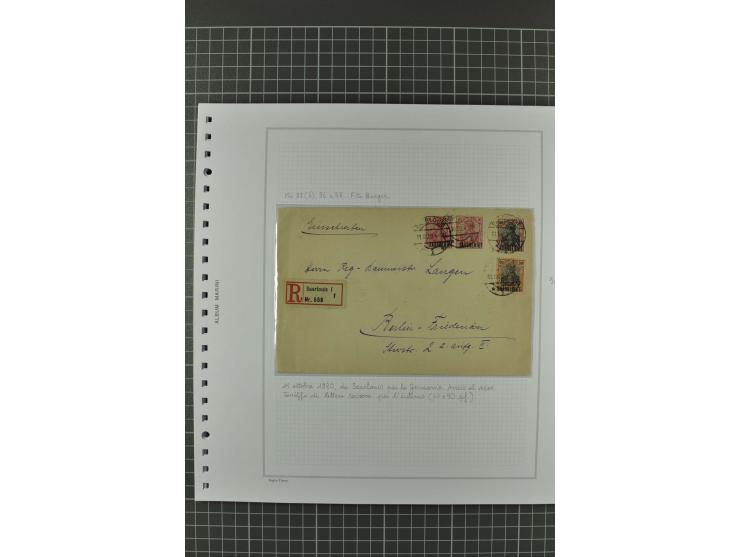 1920/21, 3bändige Sammlung mit ca. 180 Briefen und Karten ab den Armeepostämtern, dabei Mischfrankaturen mit Dt.Reich, Wertbr