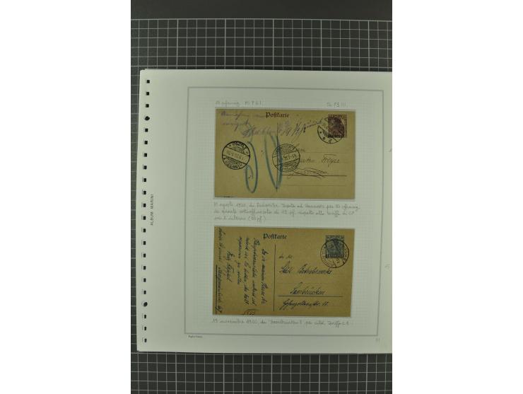 1920/21, 3bändige Sammlung mit ca. 180 Briefen und Karten ab den Armeepostämtern, dabei Mischfrankaturen mit Dt.Reich, Wertbr